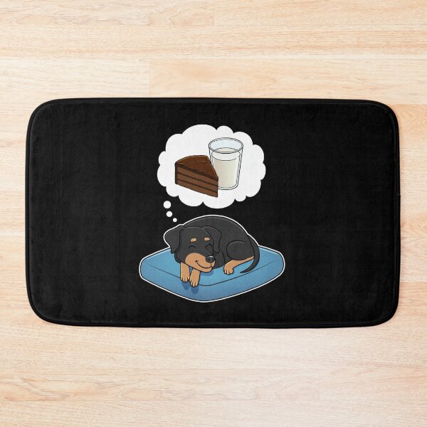 Item preview, Miniature Pinscher dreaming about Chocolate Cake and Milk designed and sold by DoggieDelights.