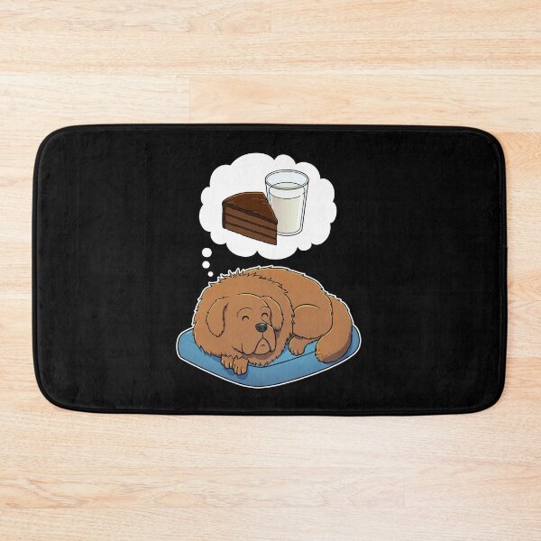 Item preview, Tibetan Mastiff dreaming about Chocolate Cake and Milk designed and sold by DoggieDelights.