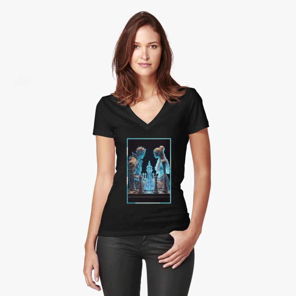 Aperçu de l'œuvre T-shirt moulant col V créée et vendue par novadreamart.