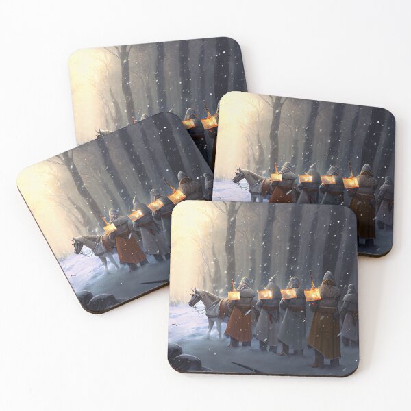 Item preview, Knights in procession in winter - fantasy. designed and sold by Maniock.