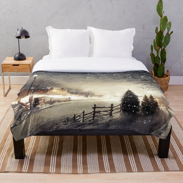 Item preview, Snowy Sunset in the Country designed and sold by EcoArtLab.