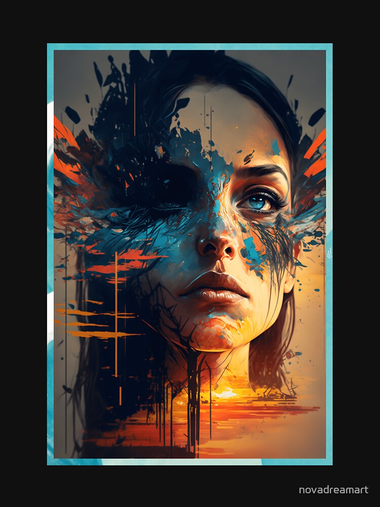 Aperçu 7 sur 7. T-shirt classique avec l'œuvre Nova Dream x AI - #6 créée et vendue par novadreamart.