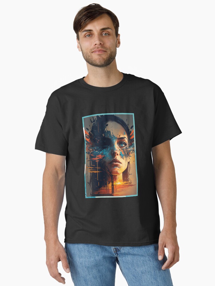 Aperçu 1 sur 7. T-shirt classique avec l'œuvre Nova Dream x AI - #6 créée et vendue par novadreamart.