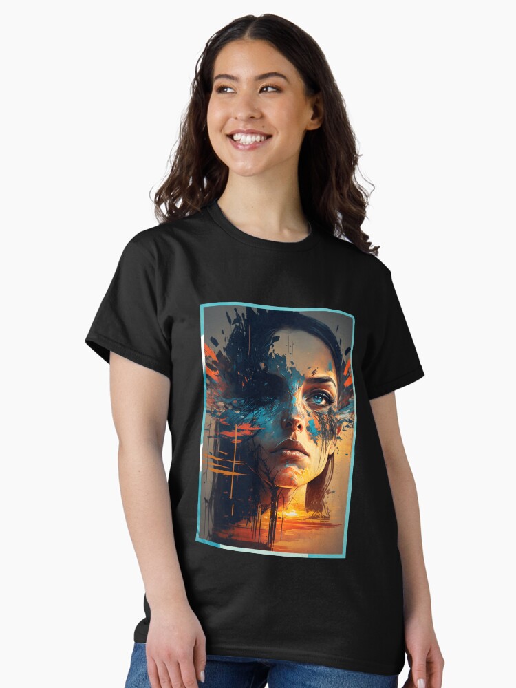 Aperçu 2 sur 7. T-shirt classique avec l'œuvre Nova Dream x AI - #6 créée et vendue par novadreamart.
