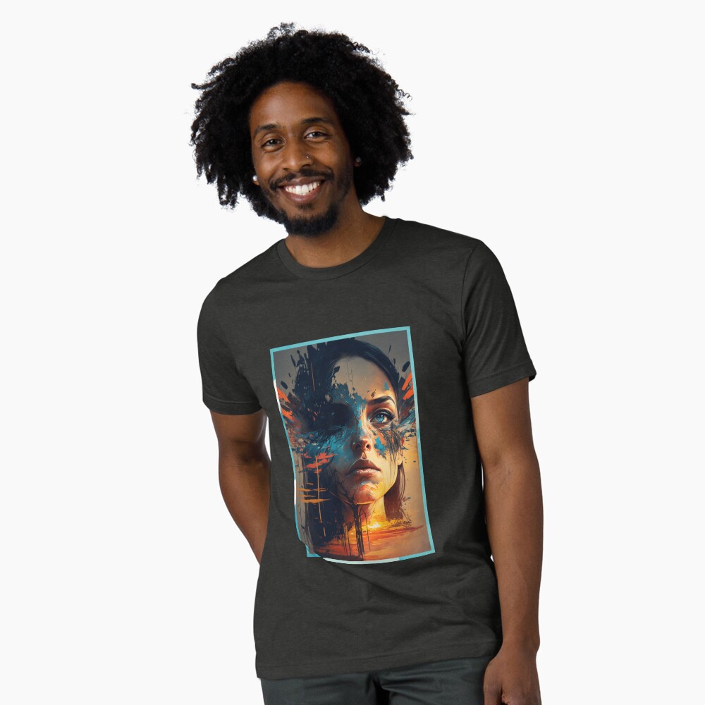 Aperçu de l'œuvre T-shirt chiné créée et vendue par novadreamart.