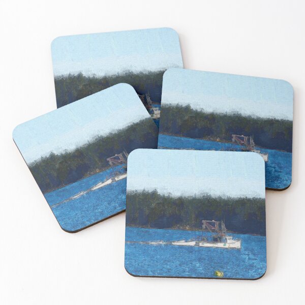 Item preview, Skiffs In Tow designed and sold by Leslie Montgomery Art.