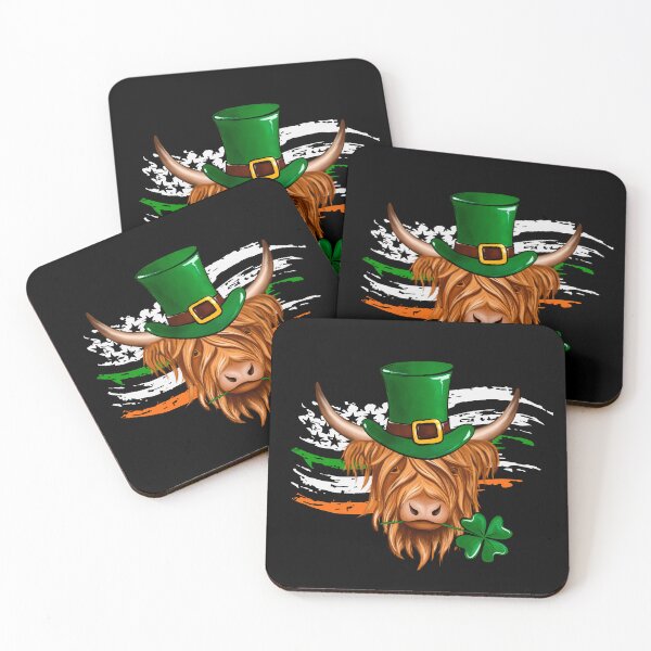 Item preview, Highland Cow Irish USA Flag designed and sold by justie1977.