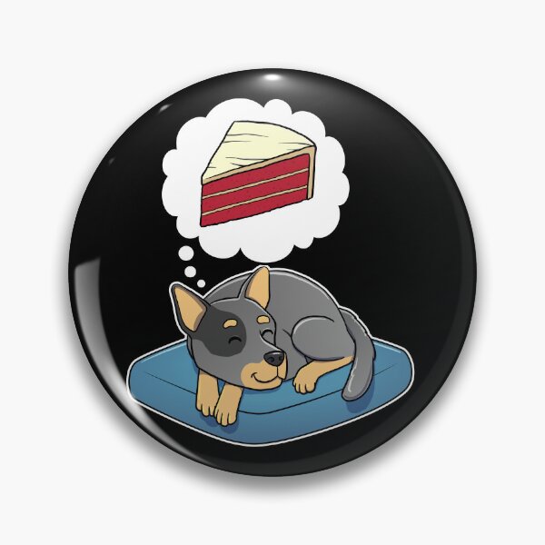 Item preview, Australian Cattle Dog dreaming about Red Velvet Cake designed and sold by DoggieDelights.