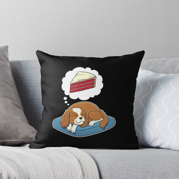 Item preview, Cavalier King Charles Spaniel dreaming about Red Velvet Cake designed and sold by DoggieDelights.