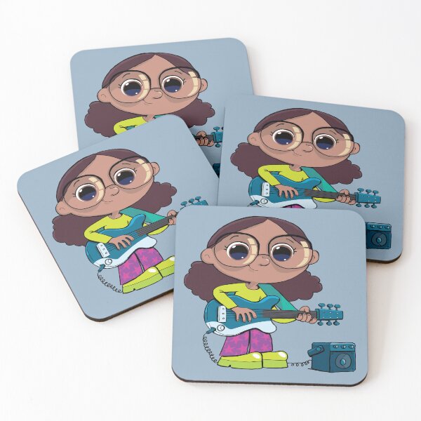 Item preview, girl with an electric guitar and a small sound amplifier designed and sold by duxpavlic.