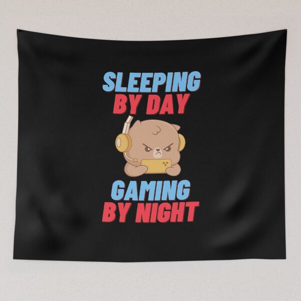 Item preview, Sleeping by day but Gaming by night designed and sold by GwagyArt.