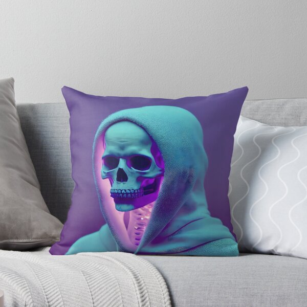 Item preview, Neon Skull Wearing Hoodie designed and sold by ArtAT.