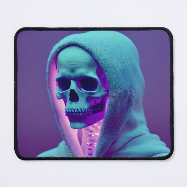 Item preview, Neon Skull Wearing Hoodie designed and sold by ArtAT.