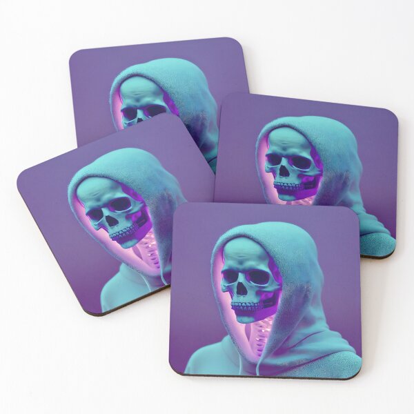 Item preview, Neon Skull Wearing Hoodie designed and sold by ArtAT.