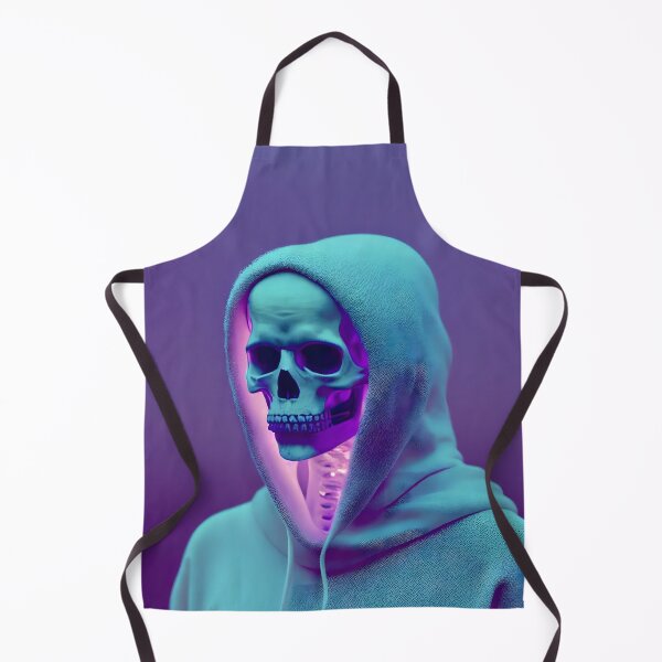 Item preview, Neon Skull Wearing Hoodie designed and sold by ArtAT.