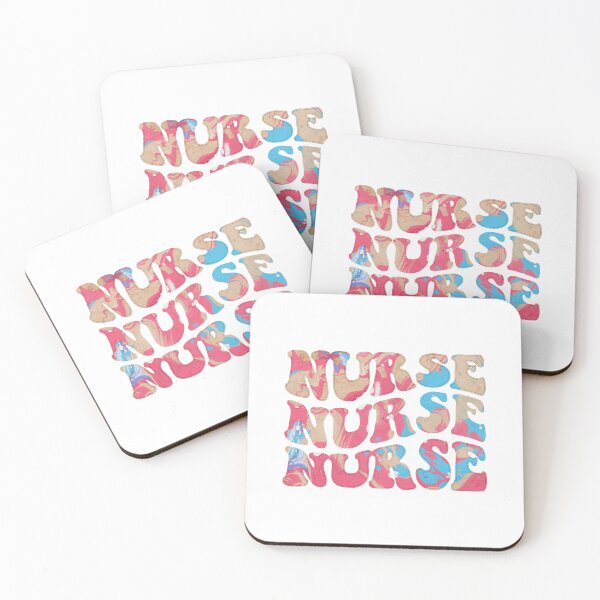 Item preview, Colorful Nursing Typography designed and sold by GrumpyFella.