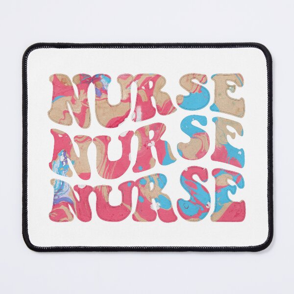 Item preview, Colorful Nursing Typography designed and sold by GrumpyFella.
