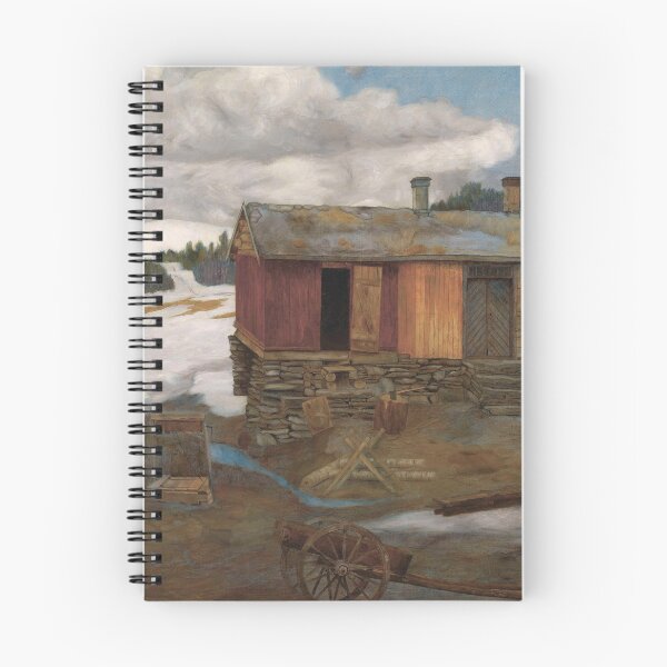 Item preview, Winter scenery - Courtyard in Slush at Roros by Harald Sohlberg designed and sold by AR-shop.