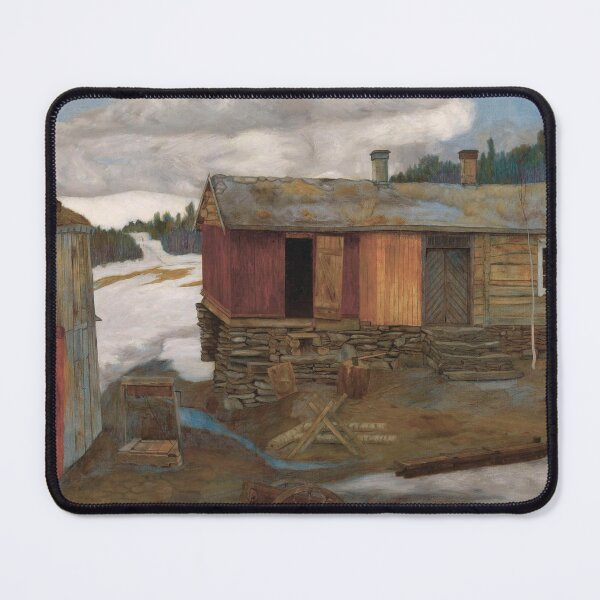 Item preview, Winter scenery - Courtyard in Slush at Roros by Harald Sohlberg designed and sold by AR-shop.