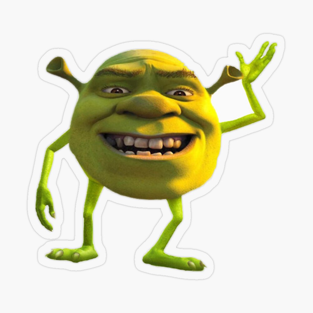 Funny meme of shrek in fortnite