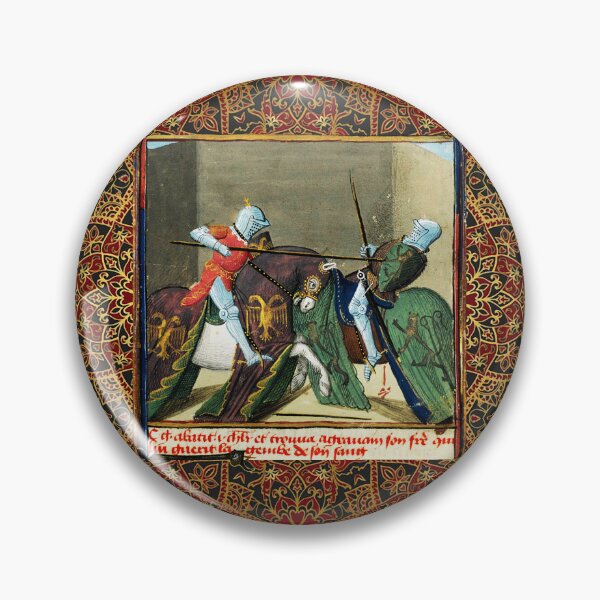 Item preview, CYCLE LANCELOT- GRAIL, Fight Between Gawain And a Knight At the Strange Castle, Arthurian Legends Medieval Miniature designed and sold by BulganLumini.
