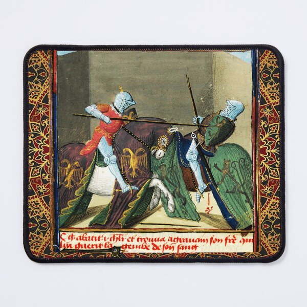 Item preview, CYCLE LANCELOT- GRAIL, Fight Between Gawain And a Knight At the Strange Castle, Arthurian Legends Medieval Miniature designed and sold by BulganLumini.