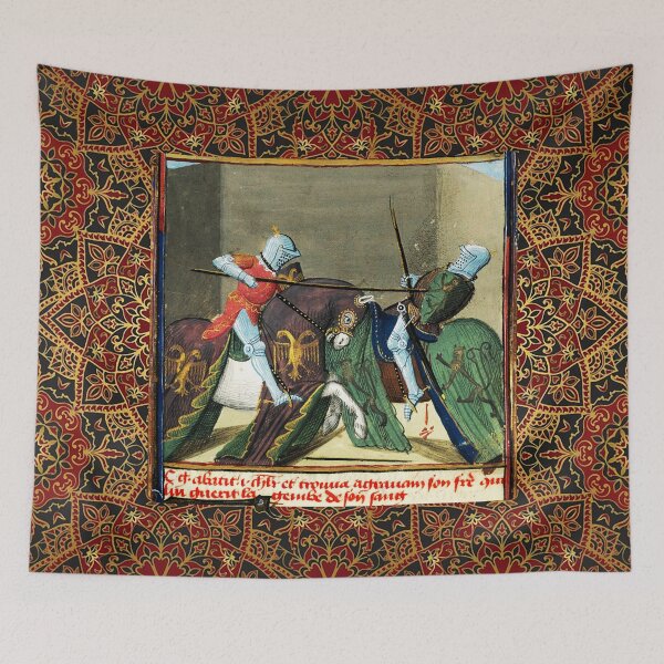 Item preview, CYCLE LANCELOT- GRAIL, Fight Between Gawain And a Knight At the Strange Castle, Arthurian Legends Medieval Miniature designed and sold by BulganLumini.