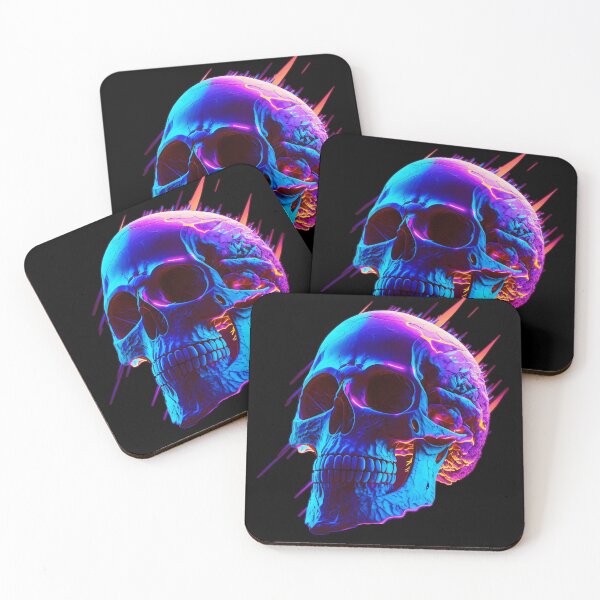 Item preview, Neon Lightning Skull designed and sold by ArtAT.