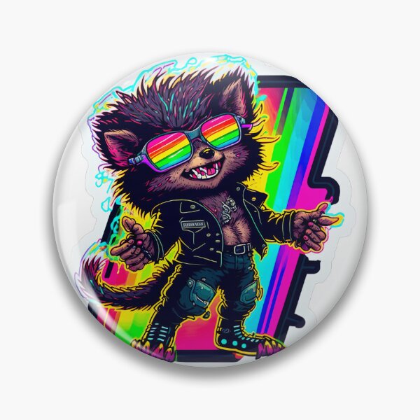 Item preview, Rainbow Taz: The Cutest Cyberpunk Sticker designed and sold by oxgroth.
