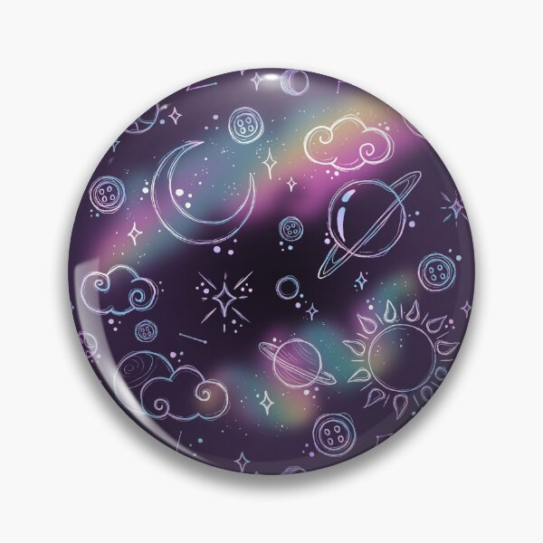 Item preview, Coloured Galaxy Pattern - Dark Purple Background designed and sold by TinyKatCreative.