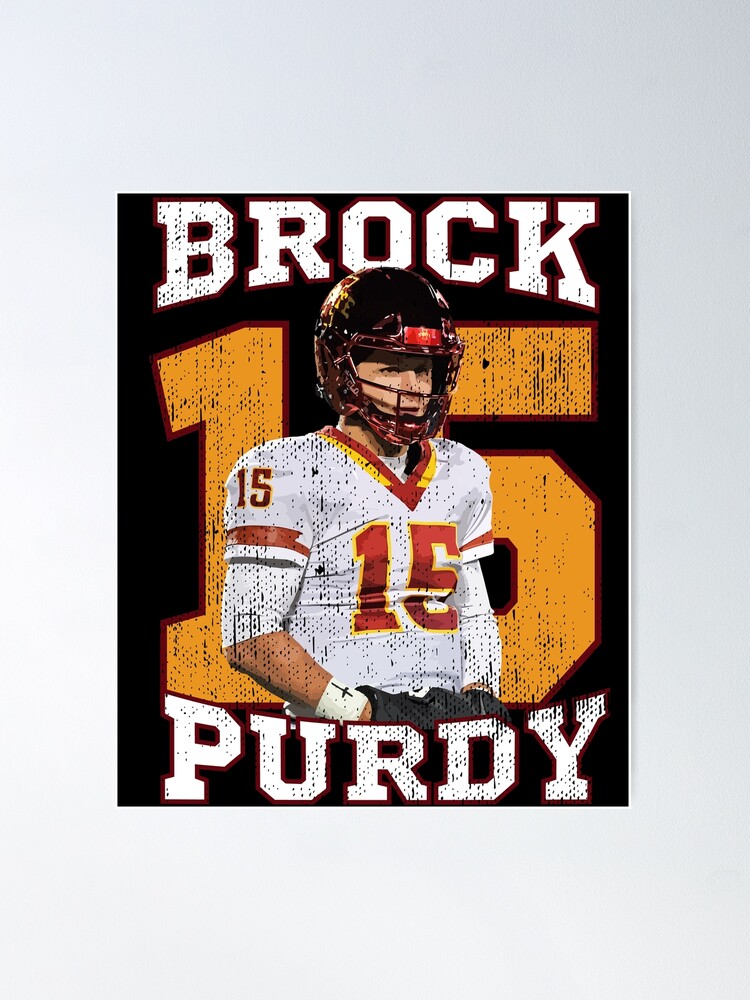 Brock Purdy 13 San Francisco 49ers football player glitch poster