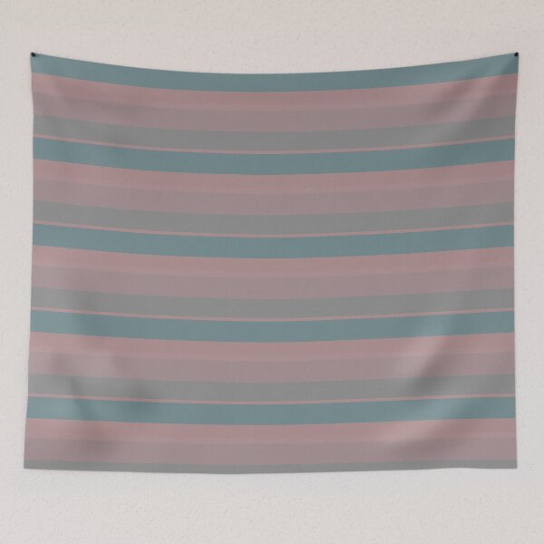 Item preview, Copy of Shades of Pink and Neutral blue Wide Horizontal Stripe  designed and sold by rhombusOnion.