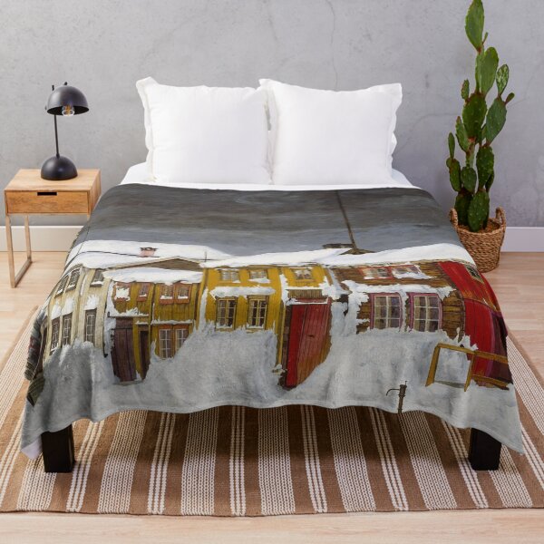 Item preview, Winter scenery - Street in Roros in Winter by Harald Sohlberg designed and sold by AR-shop.