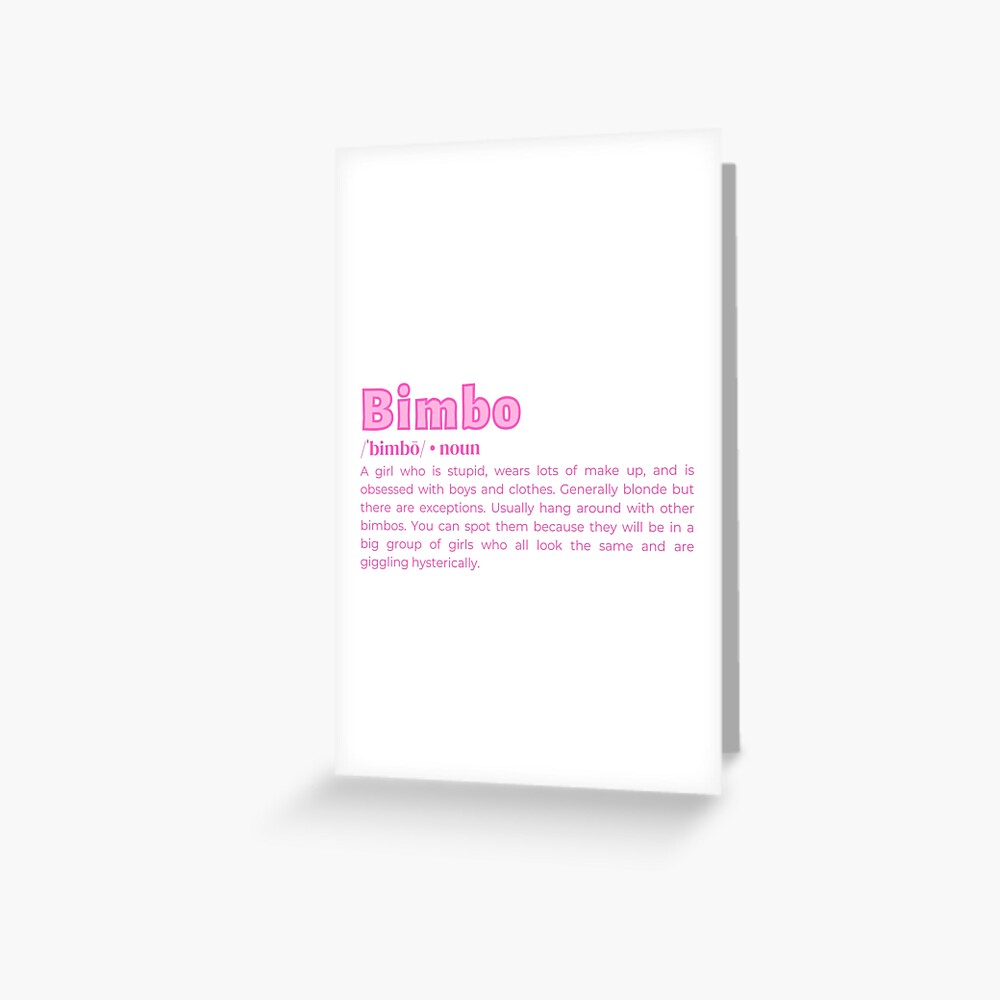 Bimbo Urban Dictionary | Greeting Card