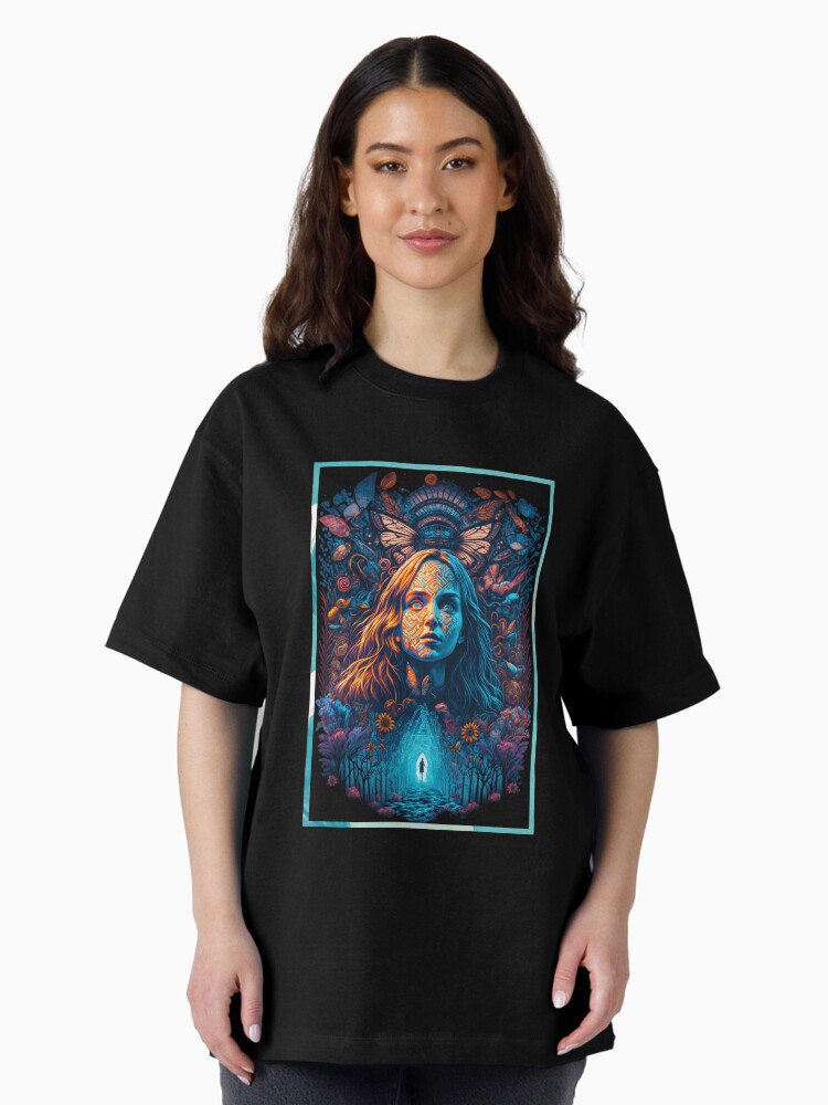 Aperçu 2 sur 7. T-shirt oversize avec l'œuvre Nova Dream x AI - #11 créée et vendue par novadreamart.