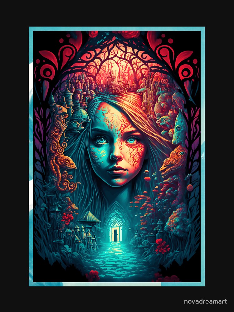 Aperçu 7 sur 7. T-shirt classique avec l'œuvre Nova Dream x AI - #12 créée et vendue par novadreamart.