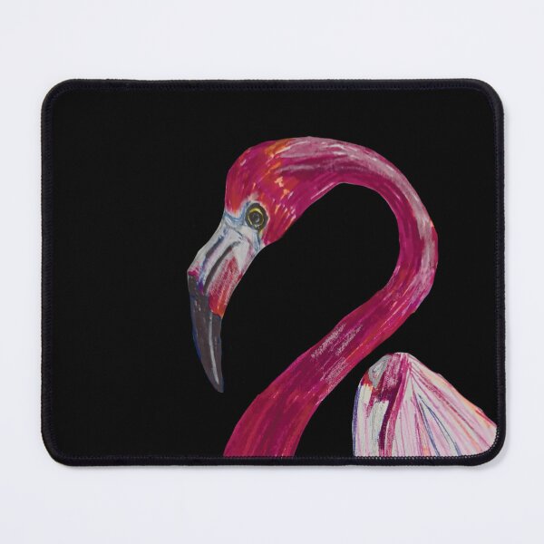 Item preview, Pink Flamingo - Art print in Black Background  designed and sold by ShreecreatE.