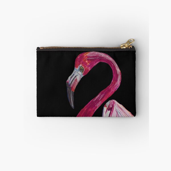 Item preview, Pink Flamingo - Art print in Black Background  designed and sold by ShreecreatE.