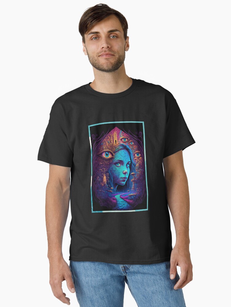 Aperçu 1 sur 7. T-shirt classique avec l'œuvre Nova Dream x AI - #13 créée et vendue par novadreamart.