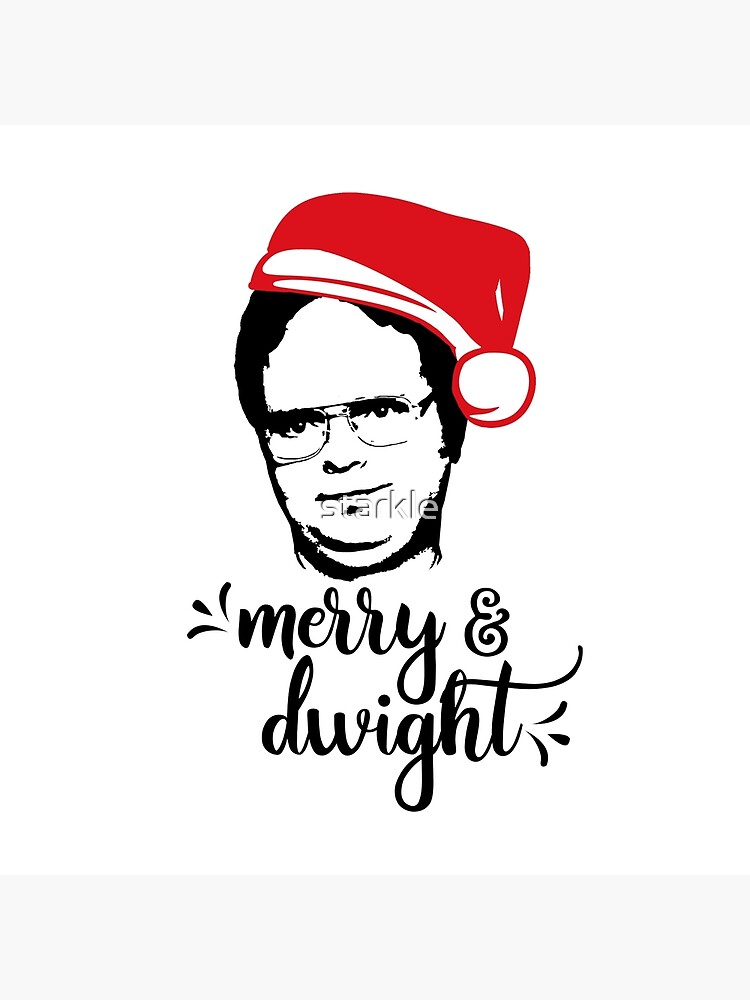 Download "merry & dwight The Office Christmas Dwight Schrute santa ...