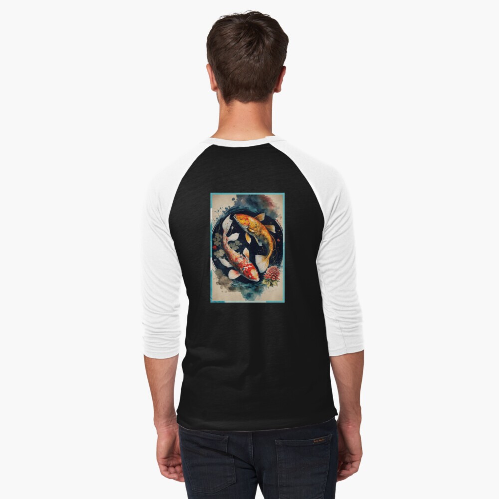 Aperçu de l'œuvre T-shirt baseball manches ¾ créée et vendue par novadreamart.