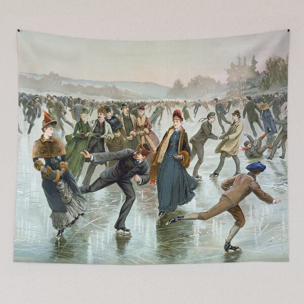 Item preview, Winter scenery - Skating by Henry Sandham  designed and sold by AR-shop.