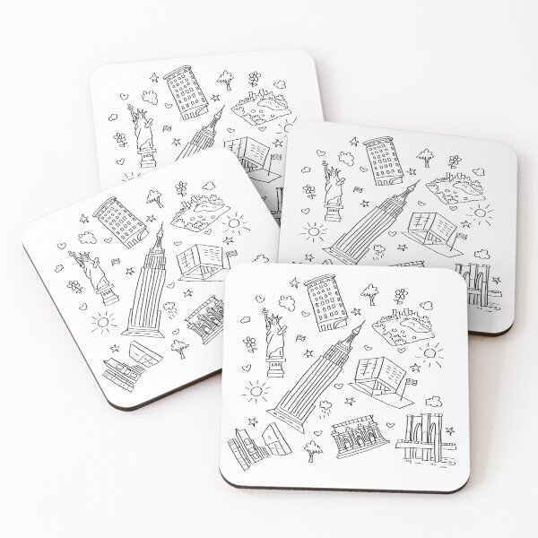 Item preview, New York City USA Landmarks Handdrawn designed and sold by Sheridan T.