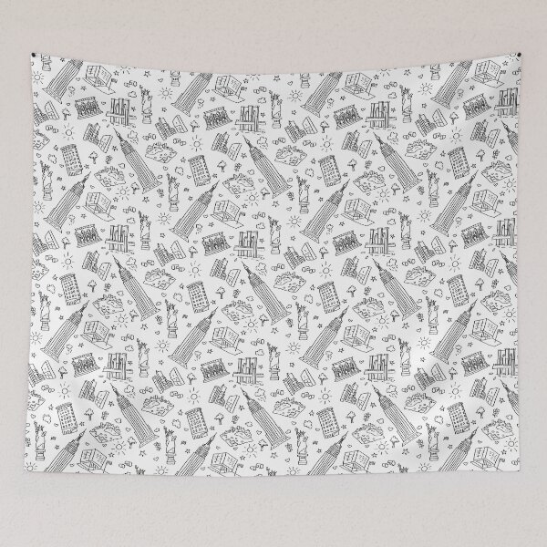 Item preview, New York City USA Landmarks Handdrawn designed and sold by Sheridan T.