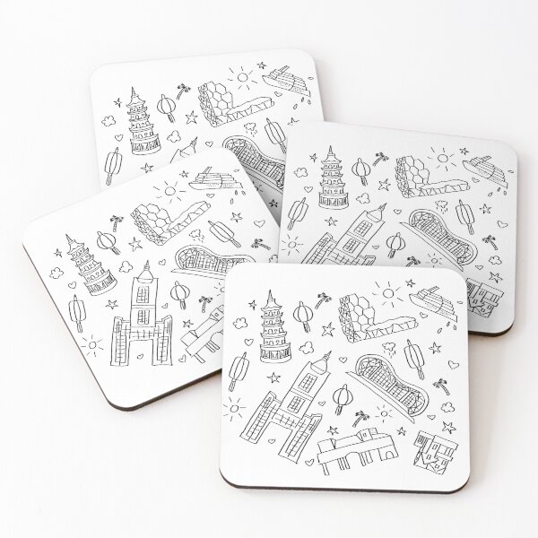 Item preview, Kaoshsiung City Taiwan Landmarks Handdrawn designed and sold by Sheridan T.