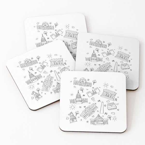Item preview, Puntos de referencia de Washington DC, EE. UU. Dibujado a mano designed and sold by Sheridan T.