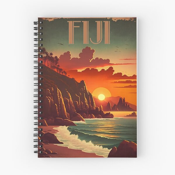 Item preview, Fiji Coastline Vintage Travel Art Poster designed and sold by OldTravelArt.