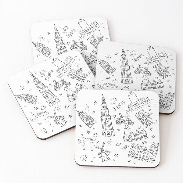 Item preview, Groningen City Landmarks Handdrawn designed and sold by Sheridan T.