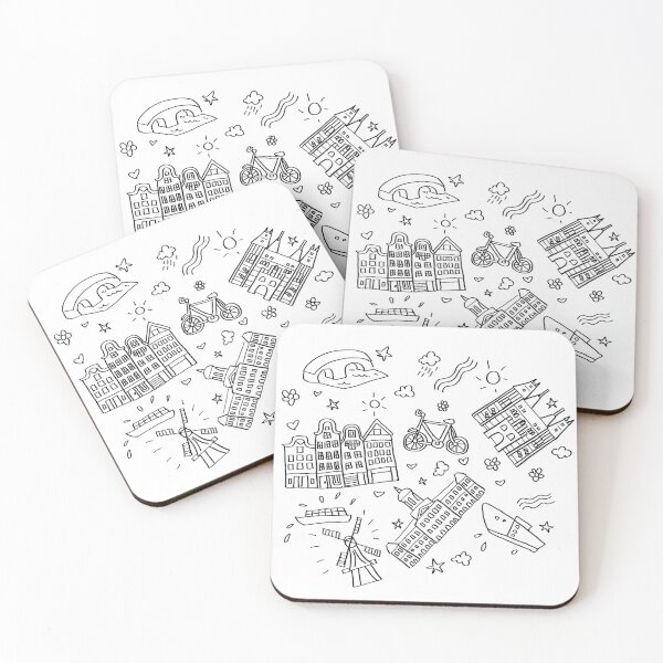 Item preview, Amsterdam City Landmarks Handdrawn designed and sold by Sheridan T.