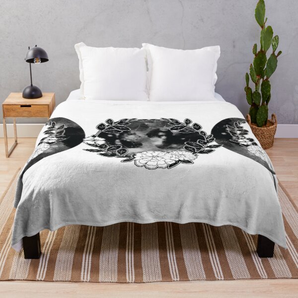 Item preview, Floral Triple Moon Illustration - Northern Hemisphere designed and sold by Annalee Beer.
